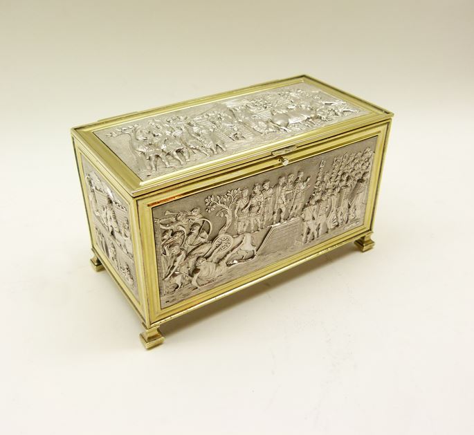 Empire French parcel gilt coffer form casket by Louis Ruschmann | MasterArt